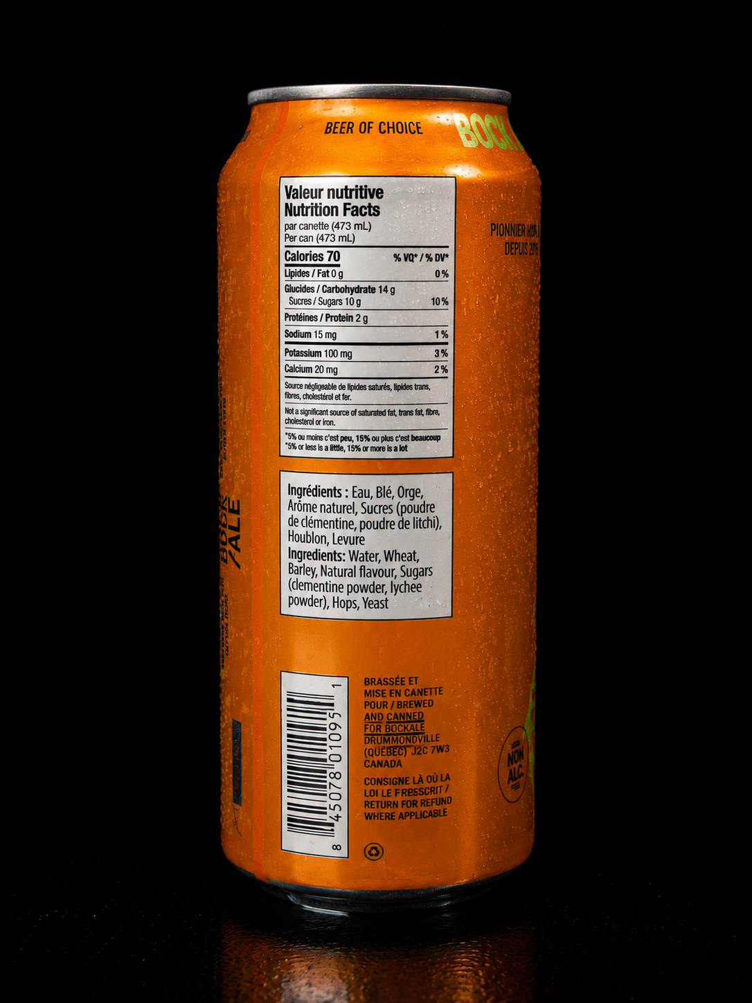 Bock/Ale -  TROPIC -  Paquet de 4 x 473 ml