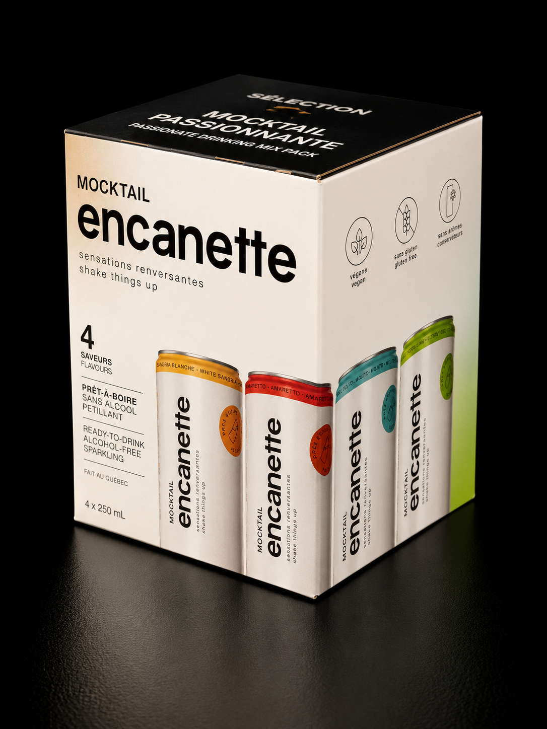 Breuvage Encanette - Mix Pack Classique - Paquet de 4 x 250 ml