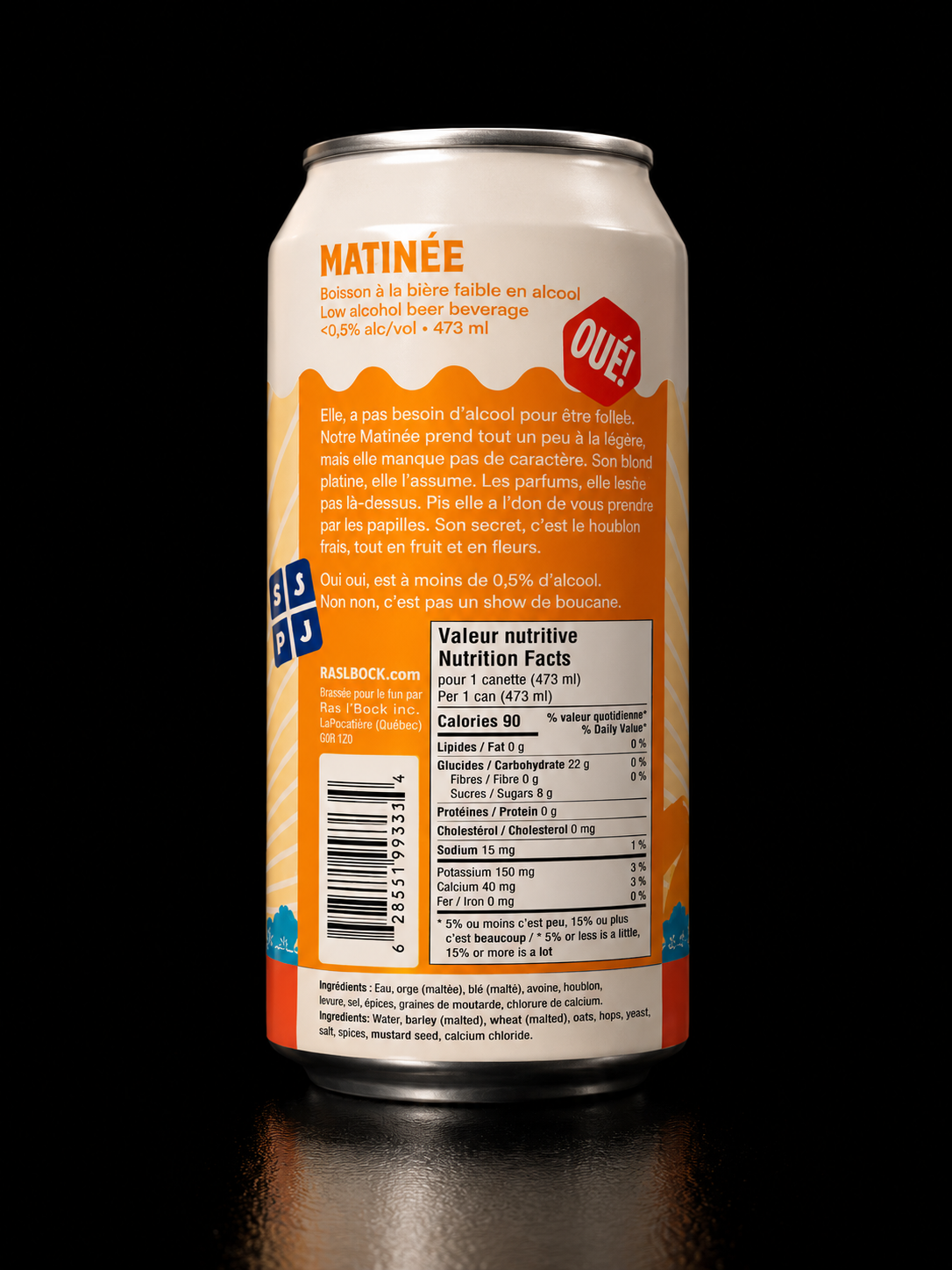 Ras l'Bock - La Matinée (IPA) - Paquet de 4 x 473 ml