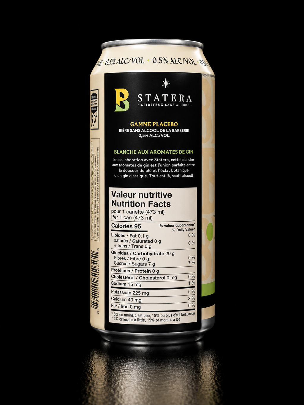 La Barberie - Placebo/Statera Blanche aux aromates de gin - 473 ml