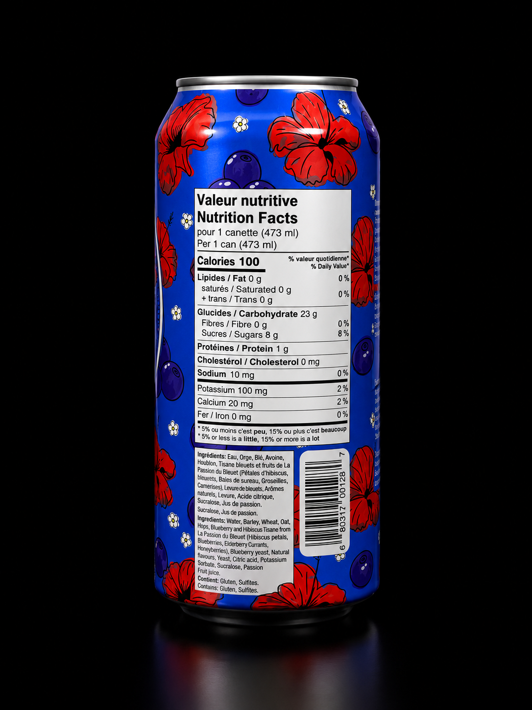 Brasserie Mille îles - Bière Sure Bleuets Hibiscus - 473 ml