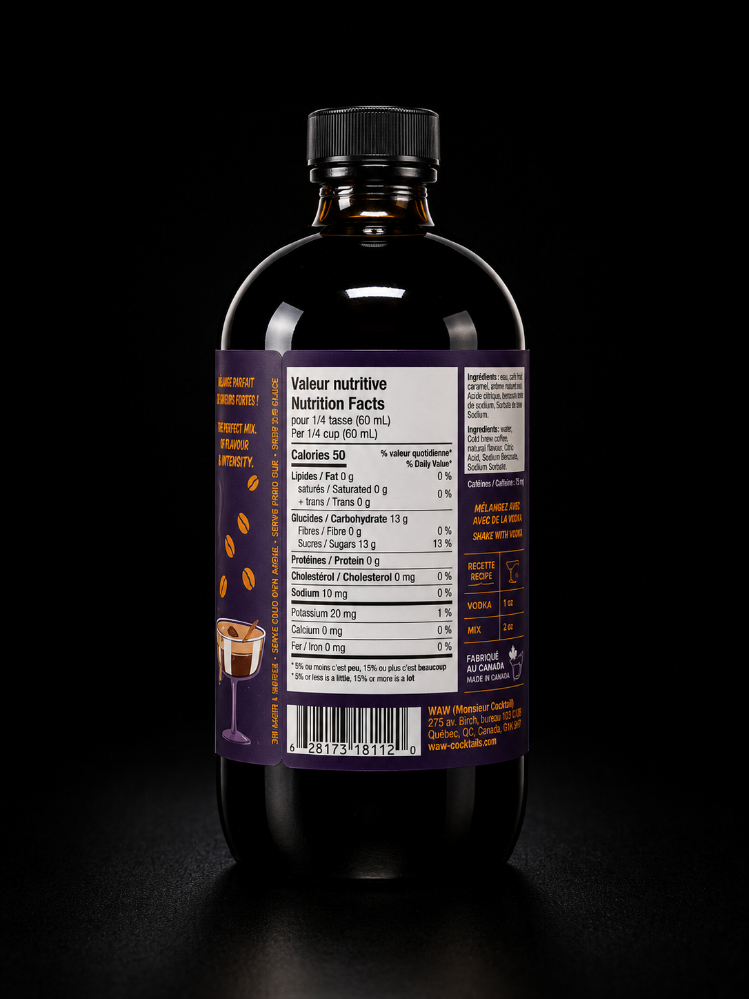 Monsieur Cocktail - Mix à Espresso Martini - 500 ml