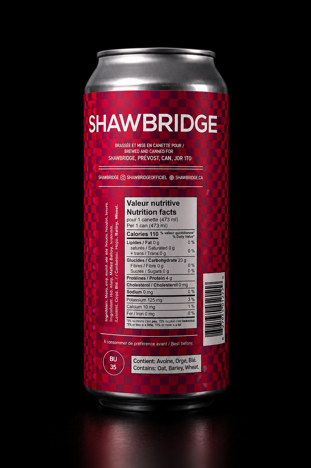 Shawbridge - Sans Limite Sour Framboise - Paquet de 4 x 473 ml