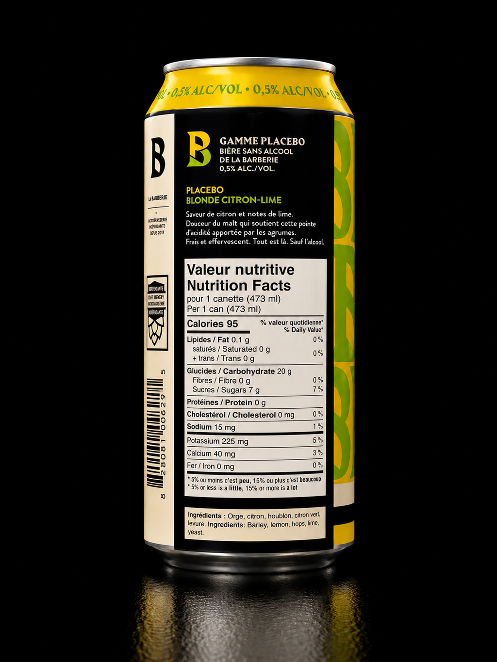 La Barberie - Placebo Blonde Citron-Lime - 473 ml