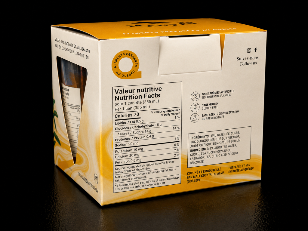 KWE Cocktails - Thé Glacé Nordique -  4 x 355 ml