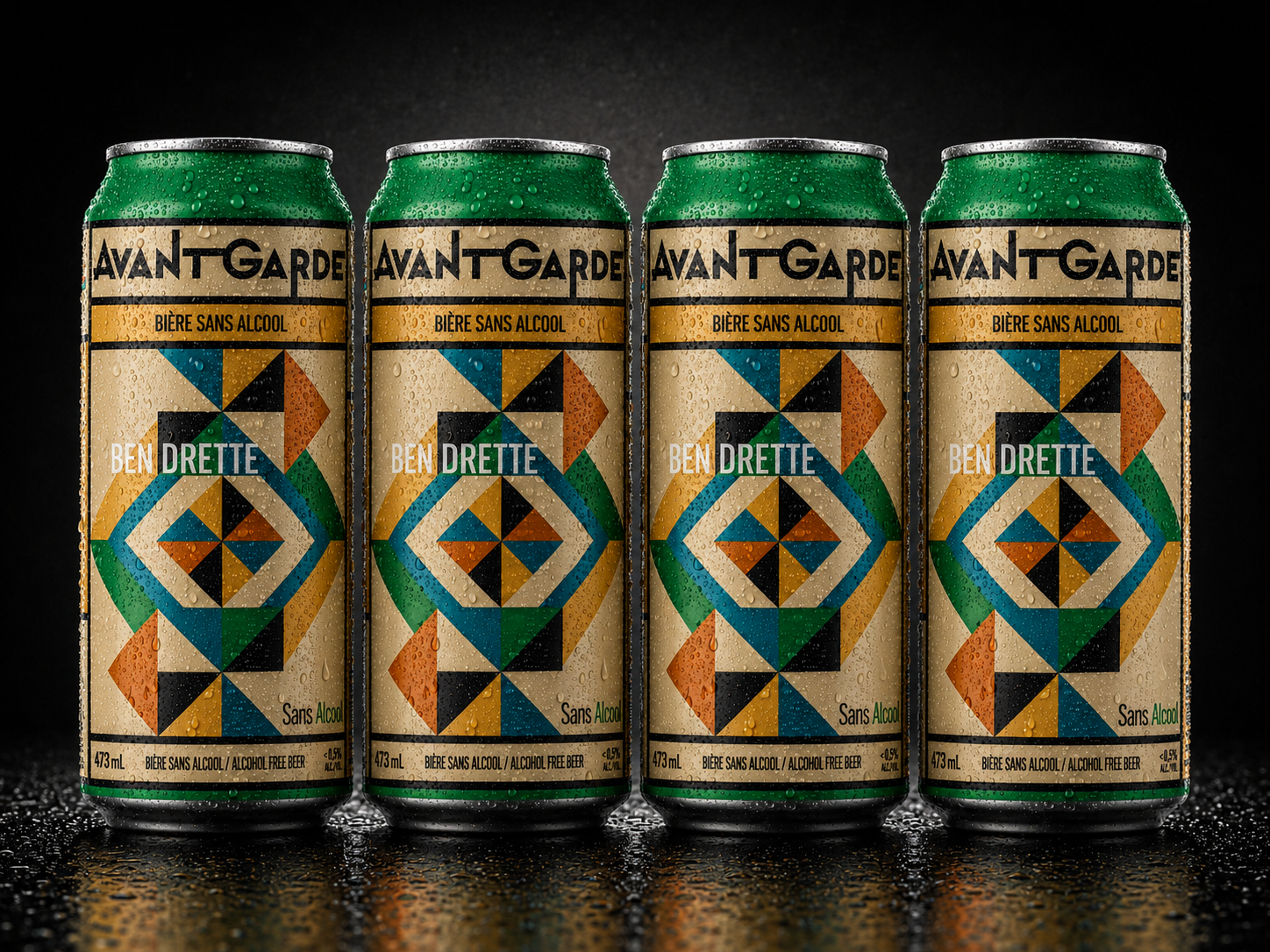 Avant-Garde Artisans Brasseurs - Ben drette (IPA) - Paquet de 4 x 473 ml