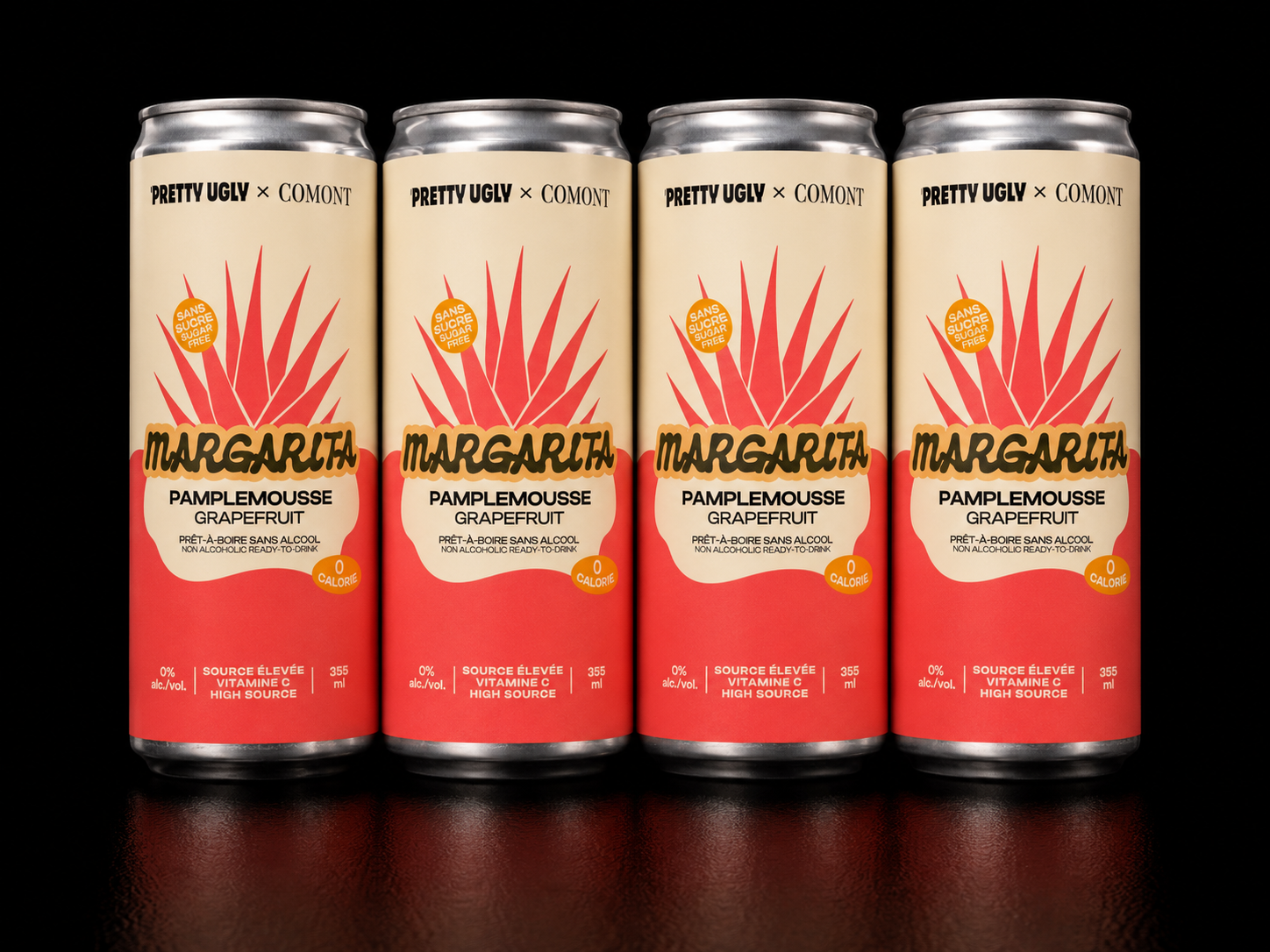 Pretty Ugly & Comont - Margarita Pamplemousse - Paquet de 4 x 355ml