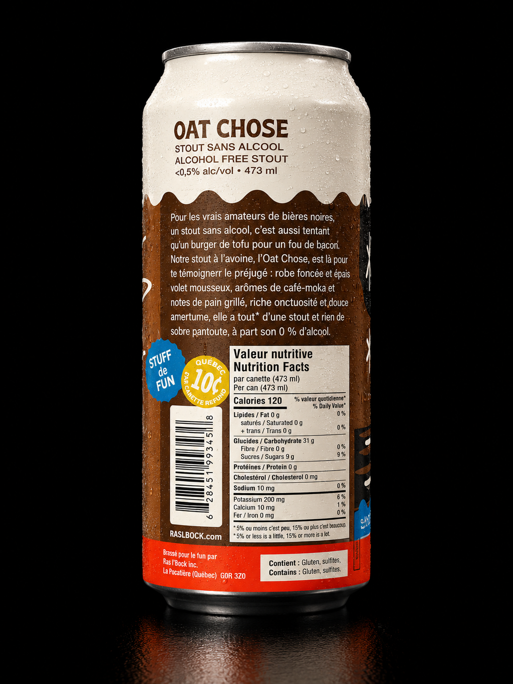 Ras l'Bock - Bière Oat Chose (Stout) - 473 ml