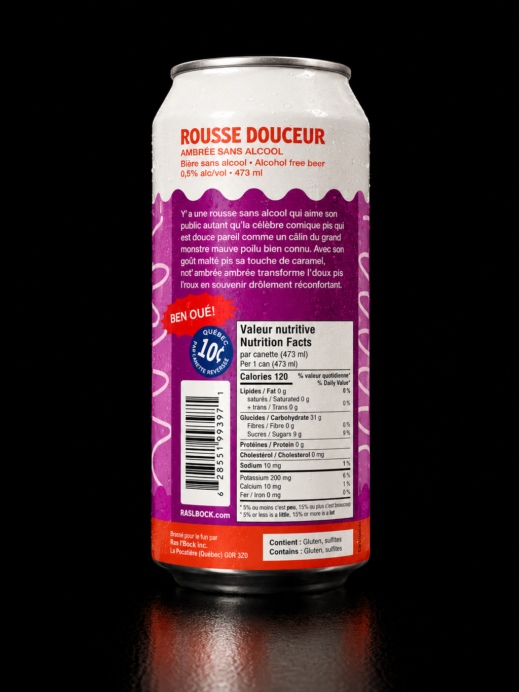 Ras l'Bock - Bière Rousse Douceur (Rousse) - 473 ml