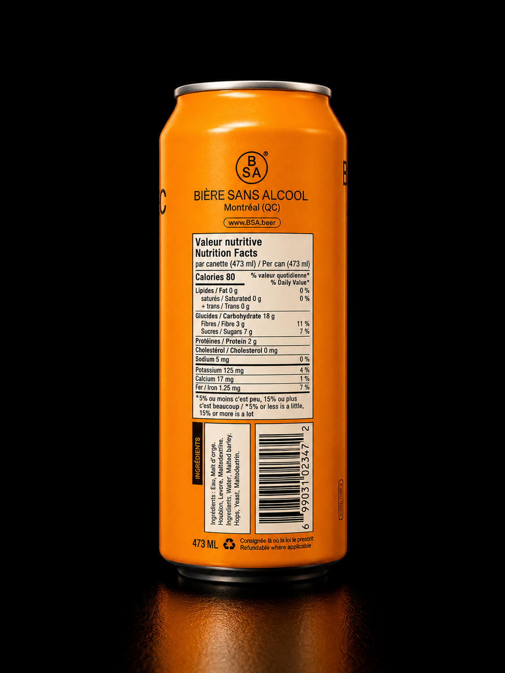 BSA - Bière Rousse style Américaine - 473 ml