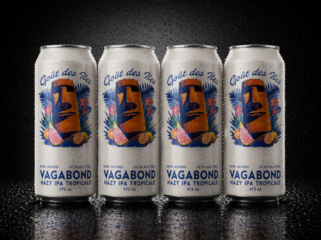 Vagabond - Goût des îles (Hazy IPA Tropicale) - Paquet de 4 x 473 ml