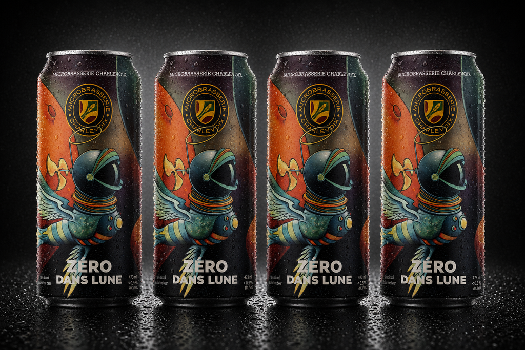Microbrasserie Charlevoix - Zéro dans Lune (Ale Blonde) - Paquet de 4 x 473 ml