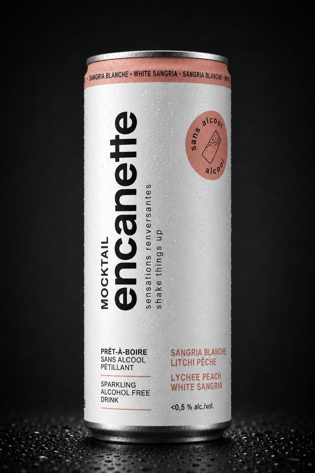 Breuvage Encanette - Sangria Blanche Litchi Pêche - 250 ml