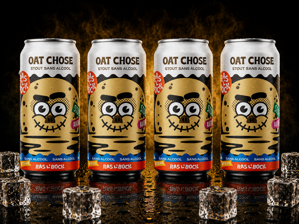 Ras l'Bock - Bière Oat Chose (Stout) - Paquet de 4 x 473 ml