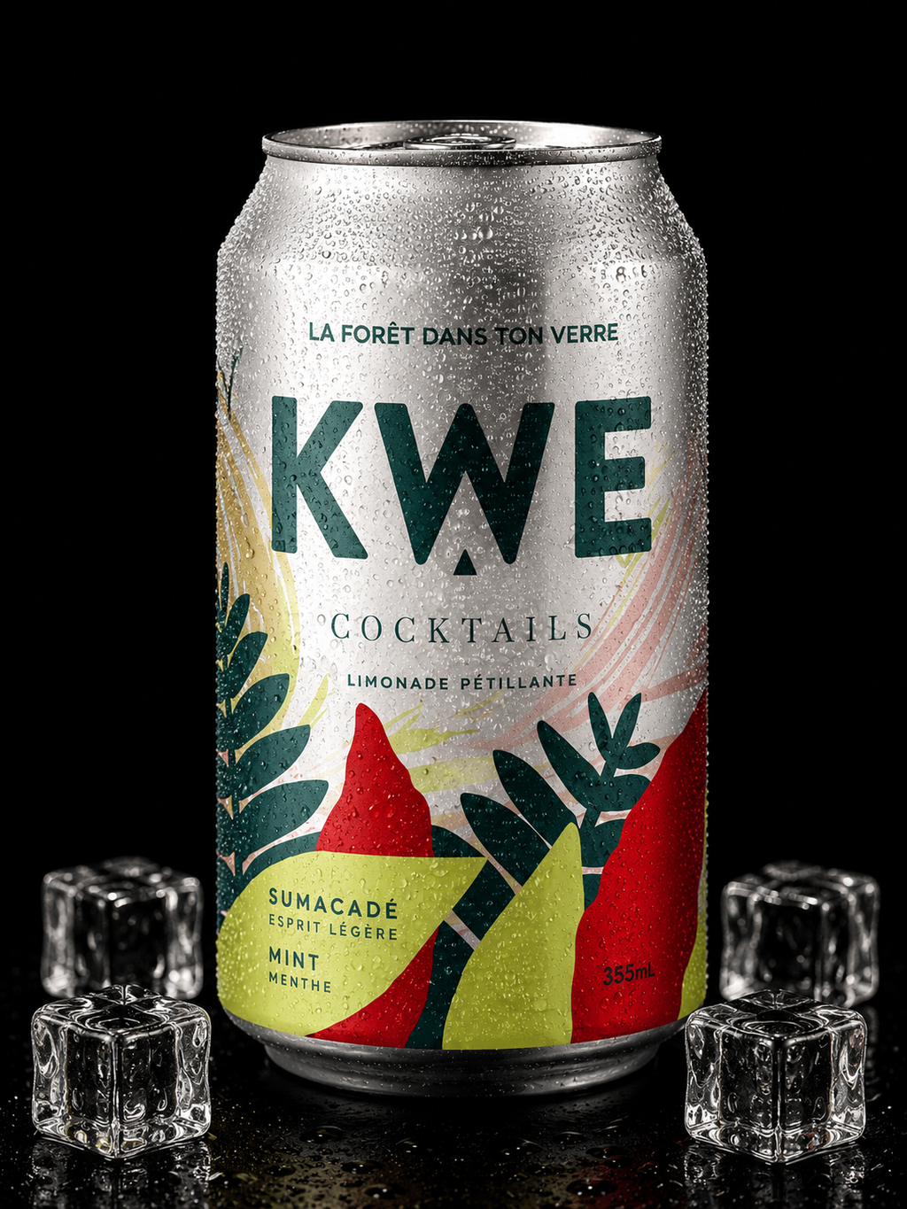KWE Cocktails - Sumacade : Limonade Pétillante au Sumac & Menthe - 355 ml