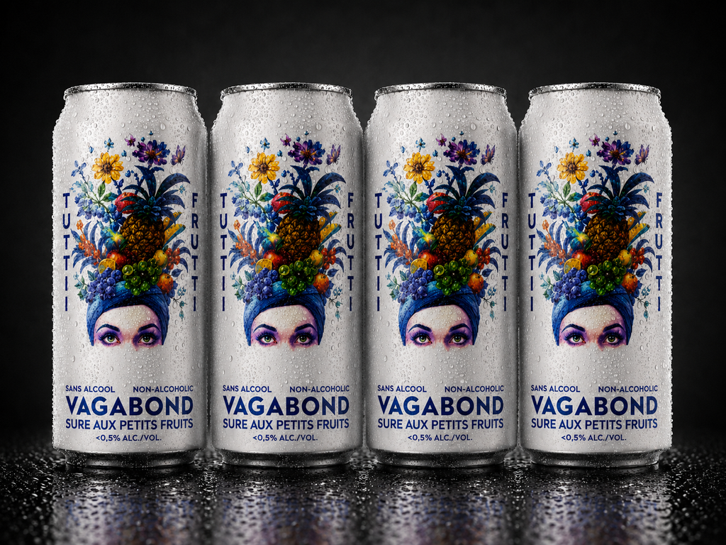 Vagabond - TUTTI FRUTTI (Sure aux Petits Fruits) - Paquet de 4 x 473 ml