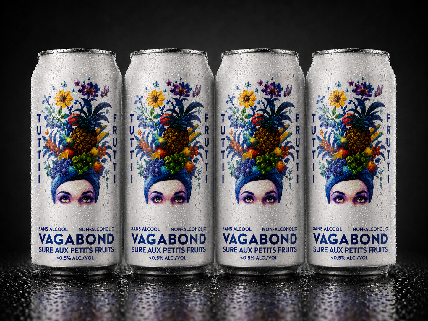 Vagabond - TUTTI FRUTTI (Sure aux Petits Fruits) - Paquet de 4 x 473 ml