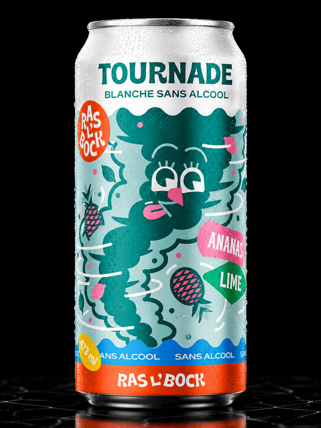 Ras l'Bock - Bière Tournade (Blanche Lime Ananas) - 473 ml