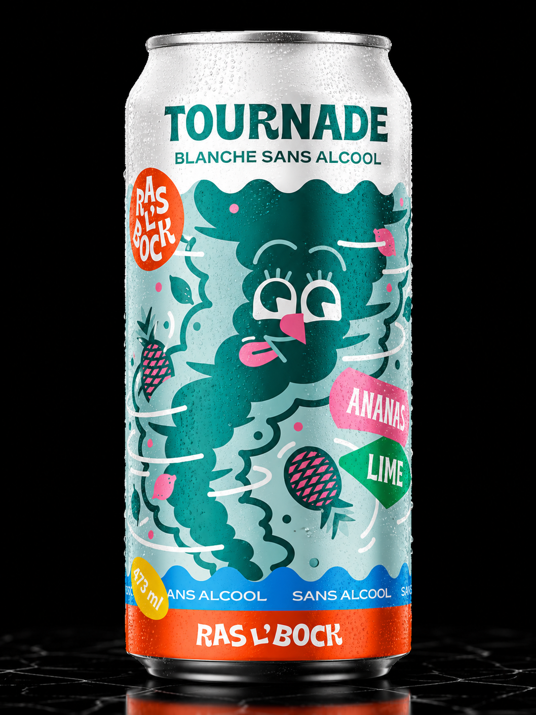 Ras l'Bock - Bière Tournade (Blanche Lime Ananas) - 473 ml