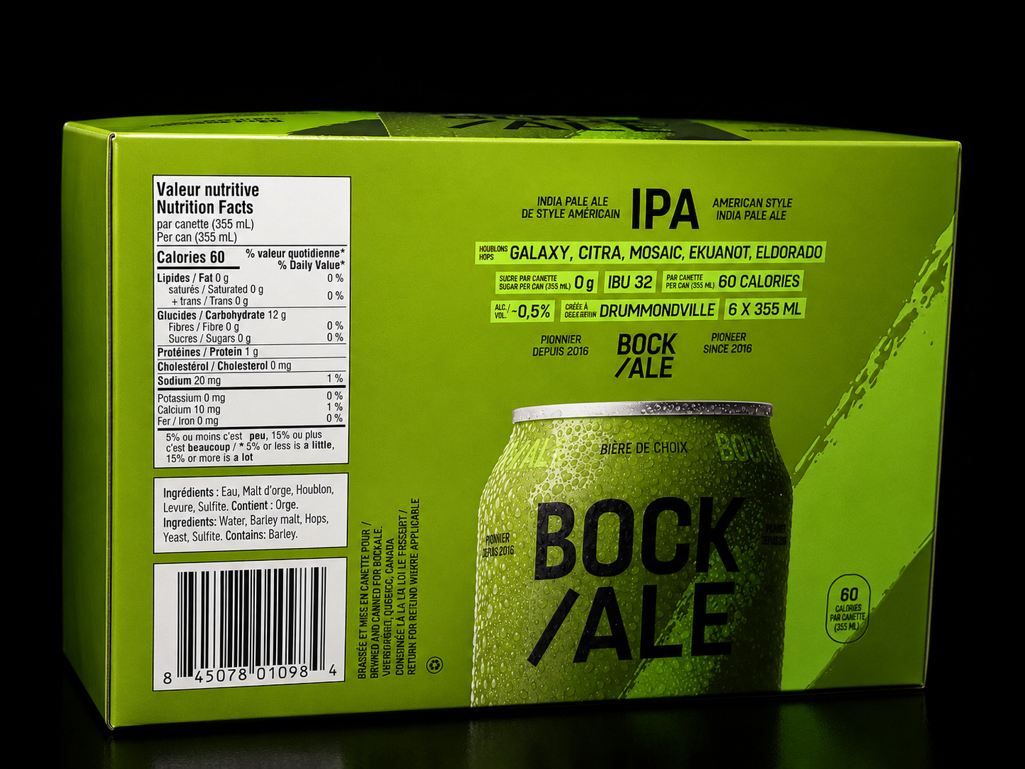 Bock/Ale -  IPA -  Paquet de 6 x 355 ml