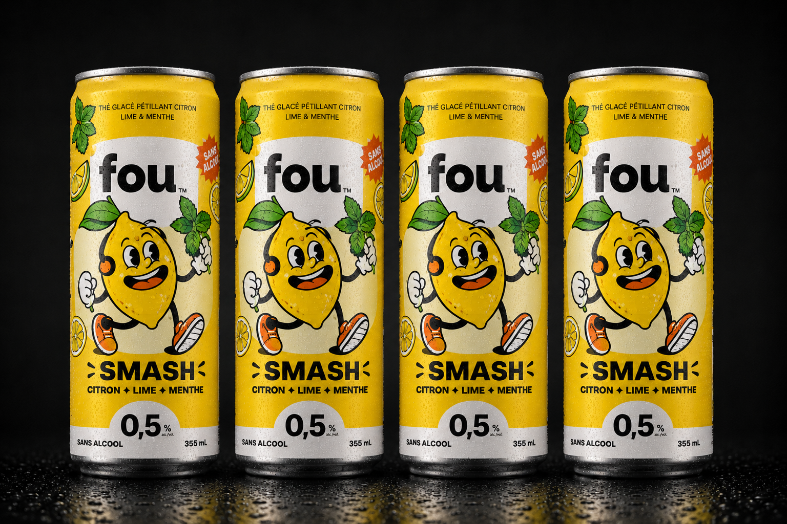 Breuvage Encanette - Fou Gin Smash - Paquet de 4 x 250 ml