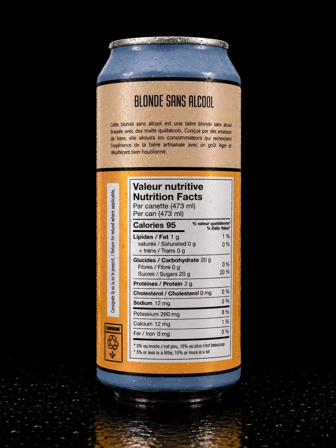 Avant-Garde Artisans Brasseurs - Zéro Pompon (Blonde) - Paquet de 4 x 473 ml